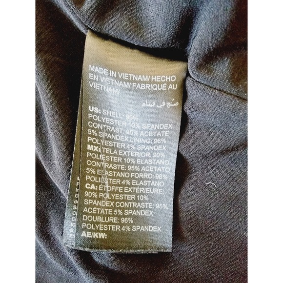 Chico's Travelers 2 Stretch Long Slv‎ Open Cardigan Jacket Top L Blk Anim Prnt - Picture 9 of 9